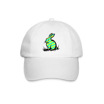 Ostern Symbol Hase - Baseballkappe - Weiß/Weiß - Vorne