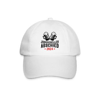 Junggesellen Abschied 2024 - Baseballkappe - Weiß/Weiß - Vorne