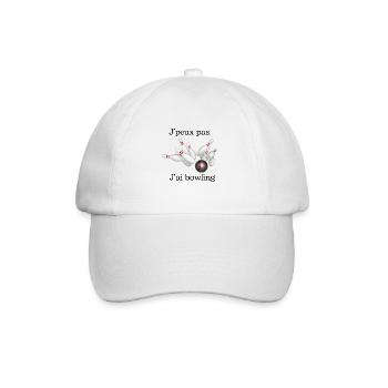 Cadeau j'peux pas, j'ai bowling - Casquette classique - blanc/blanc - Devant