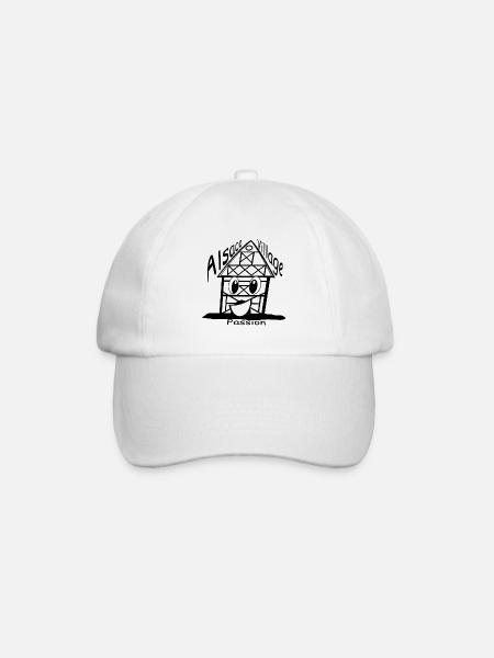 Black Alsatian House Alsace Village Passion - Baseball Cap - white/white