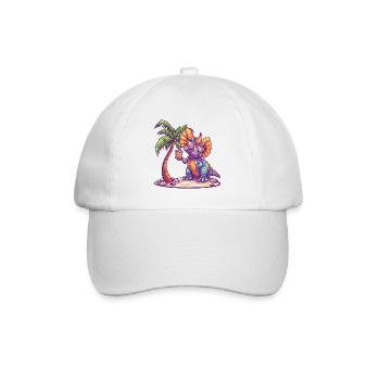 Dinosaure tricératops été - Casquette classique - blanc/blanc - Devant
