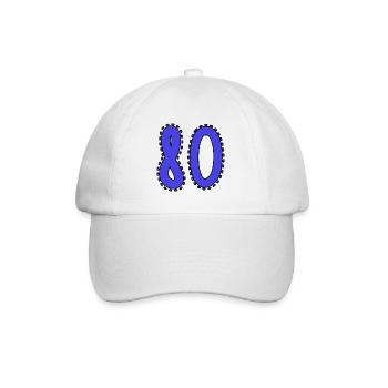 80. 80 YEARS. 80th ANNIVERSARY. 80 YEARS ANNIVERSARY. - Baseball Cap - white/white - Front