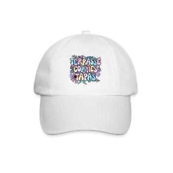 Soirée Femme Terrasse Copines Tapas - Casquette classique - blanc/blanc - Devant