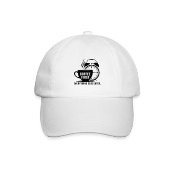 D’abord le café, puis tout le reste - Casquette classique - blanc/blanc - Devant