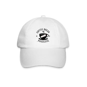 Coffee break - priceless - Baseball Cap - white/white - Front