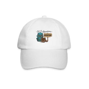 Let's be adventurous. - Baseball Cap - white/white - Front