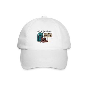Let's be adventurous. - Baseball Cap - white/white - Front
