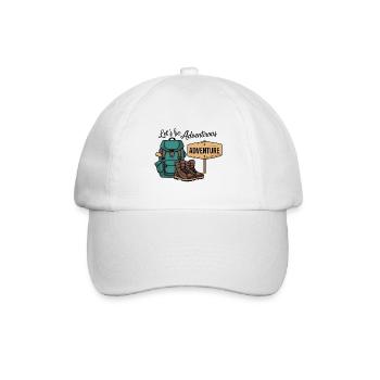 Let's be adventurous. - Baseball Cap - white/white - Front