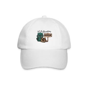 Let's be adventurous. - Baseball Cap - white/white - Front