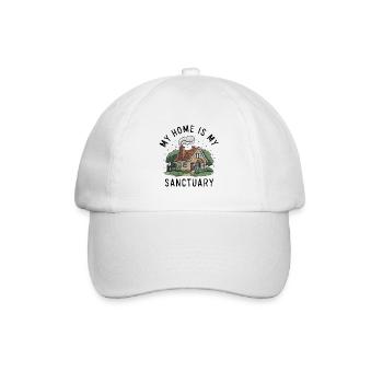 My home is my refuge. - Baseball Cap - white/white - Front