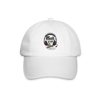 La musique, c’est ma vie - Casquette classique - blanc/blanc - Devant