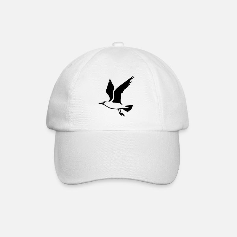 Möwe - Baseballkappe - Weiß/Weiß