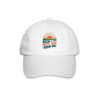 Make the most of every day - Baseball Cap - white/white - Front