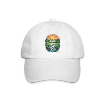 Make the most of every day - Baseball Cap - white/white - Front