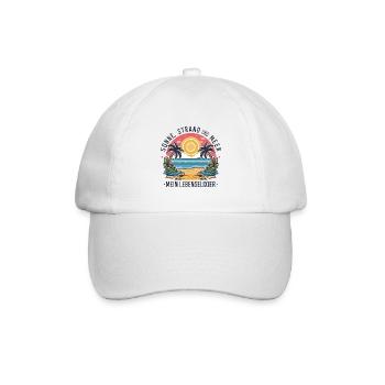 Sun, beach and sea - my elixir of life - Baseball Cap - white/white - Front