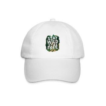 Stay wild, stay free - Baseball Cap - white/white - Front