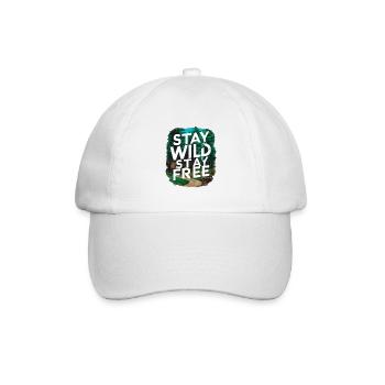 Stay wild, stay free - Baseball Cap - white/white - Front