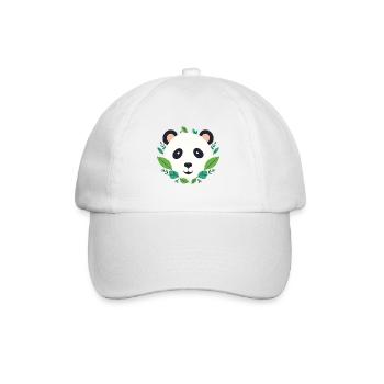 Panda Frieden - Baseballkappe - Weiß/Weiß - Vorne