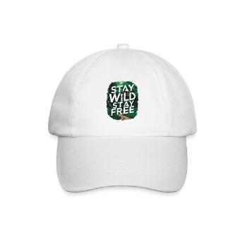 Stay wild, stay free - Baseball Cap - white/white - Front