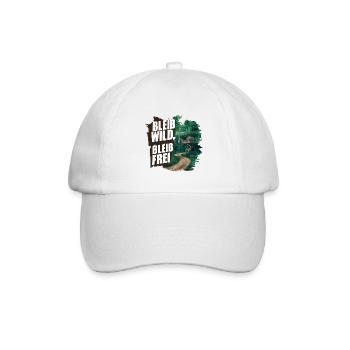 Stay wild, stay free - Baseball Cap - white/white - Front