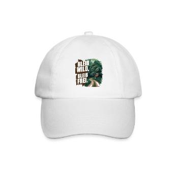 Stay wild, stay free - Baseball Cap - white/white - Front