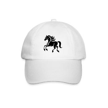 Cheval Équitation Équitation - Casquette classique - blanc/blanc - Devant