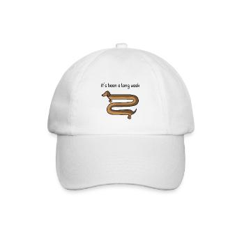 Ça a été une longue semaine, chien teckel - Casquette classique - blanc/blanc - Devant