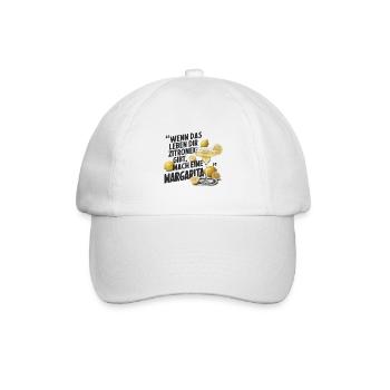 Quand la vie te donne des citrons, fais une margarita - Casquette classique - blanc/blanc - Devant