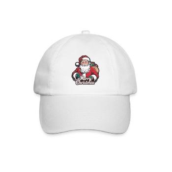 Santa Claus – Merry Christmas Illustration - Baseball Cap - white/white - Front