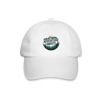Adventure Awaits – Bergpanorama - Baseballkappe - Weiß/Weiß - Vorne