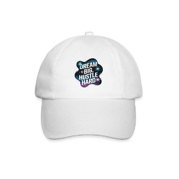 Dream Big, Hustle Hard – Night Sky - Baseball Cap - white/white - Front