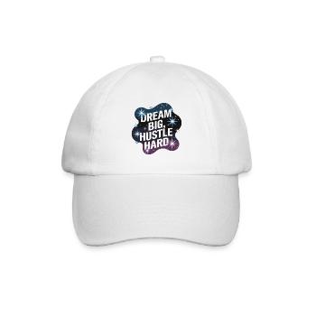 Rêver grand, se démener – Ciel nocturne - Casquette classique - blanc/blanc - Devant
