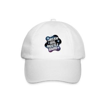 Dream Big, Hustle Hard – Night Sky - Baseball Cap - white/white - Front