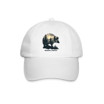 Préserver et protéger le hérisson Animal, Forêt, Nature, Environnement - Casquette classique - blanc/blanc - Devant
