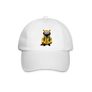Drôle de panda roux avec veste de pluie - Casquette classique - blanc/blanc - Devant