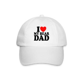 Liebe Santa Bär Ich liebe meinen Vater Bär - Baseballkappe - Weiß/Weiß - Vorne