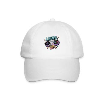 Level Up – Gaming Controller - Baseball Cap - white/white - Front