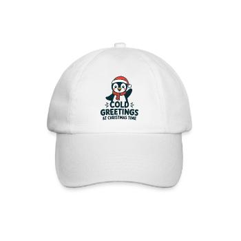 Salutations sympas au moment de Noël – Penguin - Casquette classique - blanc/blanc - Devant