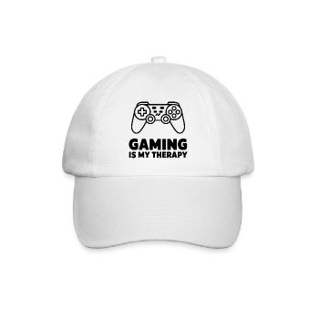 Gaming is my Therapy – Minimalist Controller - Baseball Cap - white/white - Front