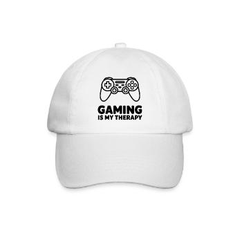 Gaming is my Therapy – Minimalist Controller - Baseball Cap - white/white - Front