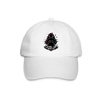 Level Up Your Life Gamer Silhouette - Baseball Cap - white/white - Front