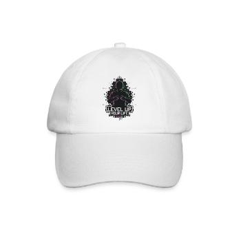 Level Up Your Life Gamer Silhouette - Baseball Cap - white/white - Front