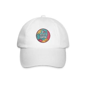 Keep It Coral – Saving Coral Reef, Marine Conservation - Baseball Cap - white/white - Front