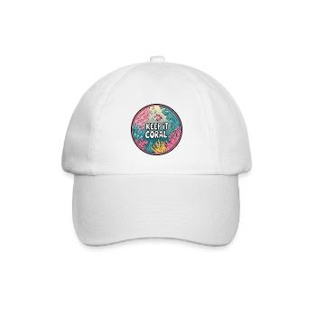 Keep It Coral – Saving Coral Reef, Marine Conservation - Baseball Cap - white/white - Front