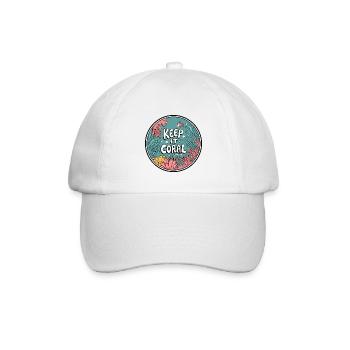 Keep It Coral – Saving Coral Reef, Marine Conservation - Baseball Cap - white/white - Front