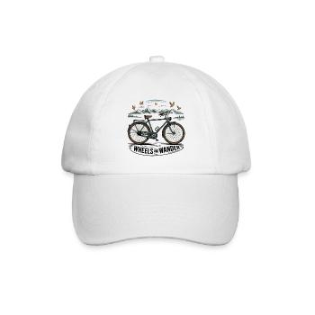 Wheels & Wander – Mountain Adventure - Baseball Cap - white/white - Front
