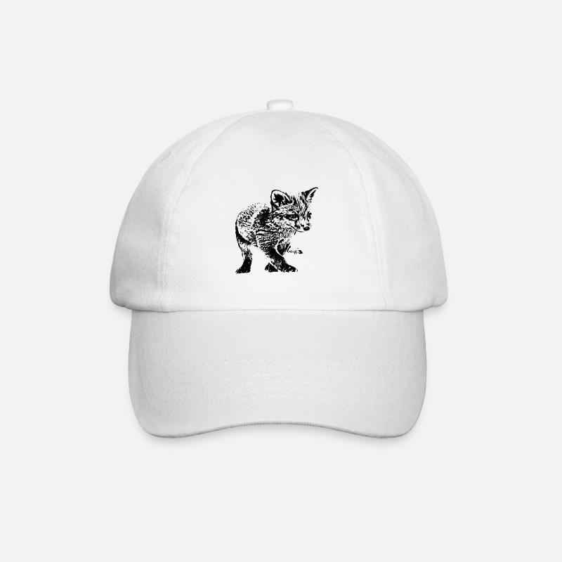 Fuchs - Baseballkappe - Weiß/Weiß