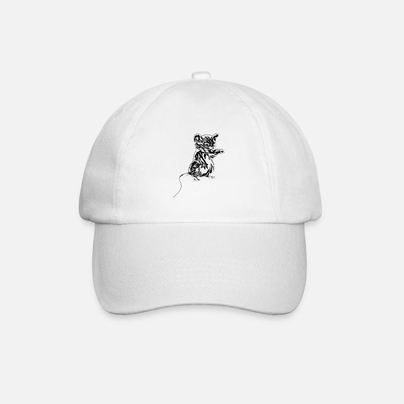Maus - Baseballkappe - Weiß/Weiß