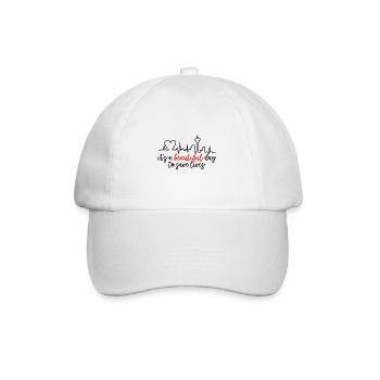 It's a beautiful day to save lives - Baseball Cap - white/white - Front