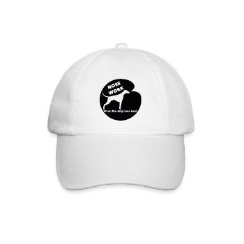 Nose Work Black logo - Baseball Cap - white/white - Front